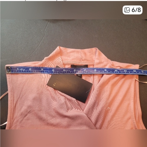 The Limited Rose Sleeveless Wrap Top - Picture 6 of 8